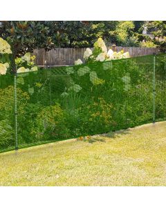 E&K Outdoor Fence Screen for Veggie Garden Backyard Chicken Yard Mesh Net Safety Fence Barrier for Dogs Rabbits Puppy Balcony Deck Patio Porch 4'H x 99'L Green