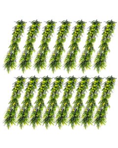 E&K 15 PCS Artificial Hanging Plants Faux Vines Leaf Decoration for Home Garden Office Indoor Outdoor Wedding Party (Green Purple Yellow)