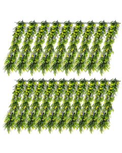 E&K 19 PCS Artificial Hanging Plants Faux Vines Leaf Decoration for Home Garden Office Indoor Outdoor Wedding Party (Green Purple Yellow)