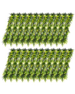 E&K 22 PCS Artificial Hanging Plants Faux Vines Leaf Decoration for Home Garden Office Indoor Outdoor Wedding Party (Green Purple Yellow)