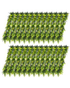 E&K 24 PCS Artificial Hanging Plants Faux Vines Leaf Decoration for Home Garden Office Indoor Outdoor Wedding Party (Green Purple Yellow)