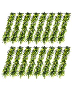 E&K 16 PCS Artificial Hanging Plants Faux Vines Leaf Decoration for Home Garden Office Indoor Outdoor Wedding Party (Green Purple Yellow)