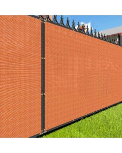 E&K Sunrise 5' x 123' Privacy Fence Screen with Grommets, Outdoor Windscreen Fence Covering Privacy Screen UV Blockage for Backyard Garden Patio (Orange)
