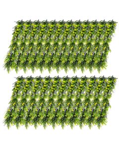 E&K 23 PCS Artificial Hanging Plants Faux Vines Leaf Decoration for Home Garden Office Indoor Outdoor Wedding Party (Green Purple Yellow)
