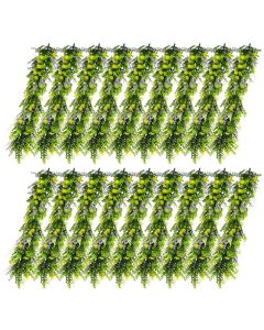 E&K 18 PCS Artificial Hanging Plants Faux Vines Leaf Decoration for Home Garden Office Indoor Outdoor Wedding Party (Green Purple Yellow)