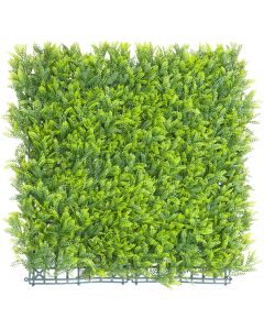 E&K 9Pcs 20" x 20" Artificial Grass Wall Panels, Faux Boxwood Greenery Backdrop Decor, UV Protected Privacy Hedge Screen for Indoor Outdoor (Mimose Leaves)