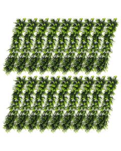 E&K 18 PCS Artificial Hanging Plants Faux Vines Leaf Decoration for Home Garden Office Indoor Outdoor Wedding Party (Green White)