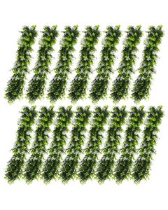 E&K 15 PCS Artificial Hanging Plants Faux Vines Leaf Decoration for Home Garden Office Indoor Outdoor Wedding Party (Green White)