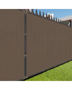 E&K 3'x50' Privacy Fence Screen with Grommets, Outdoor Windscreen Fence Covering Privacy Screen UV Blockage for Backyard Garden Patio (Brown)