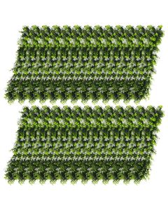 E&K 26 PCS Artificial Hanging Plants Faux Vines Leaf Decoration for Home Garden Office Indoor Outdoor Wedding Party (Green White)
