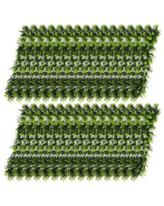 E&K 30 PCS Artificial Hanging Plants Faux Vines Leaf Decoration for Home Garden Office Indoor Outdoor Wedding Party (Green White)