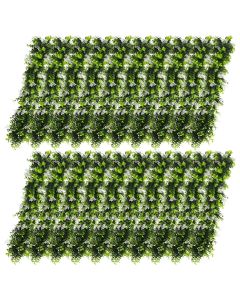 E&K 20 PCS Artificial Hanging Plants Faux Vines Leaf Decoration for Home Garden Office Indoor Outdoor Wedding Party (Green White)