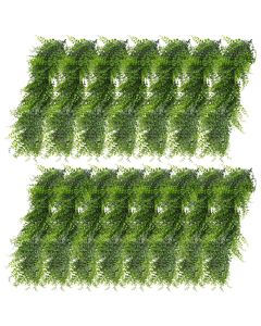 E&K 15 PCS Artificial Hanging Plants Faux Vines Leaf Decoration for Home Garden Office Indoor Outdoor Wedding Party (Green)