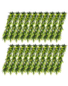 E&K 20 PCS Artificial Hanging Plants Faux Vines Leaf Decoration for Home Garden Office Indoor Outdoor Wedding Party (Green Purple Yellow)