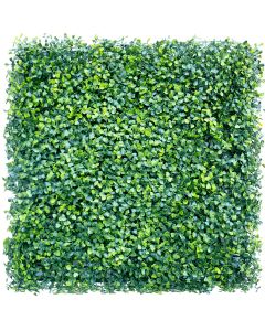 E&K 9Pcs 20" x 20" Artificial Grass Wall Panels, Faux Boxwood Greenery Backdrop Decor, UV Protected Privacy Hedge Screen for Indoor Outdoor (Boxwood - Double Color)