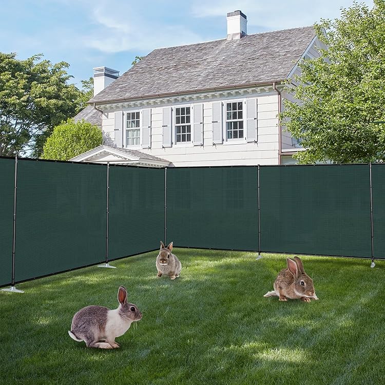 Privacy Fence with Iron Poles