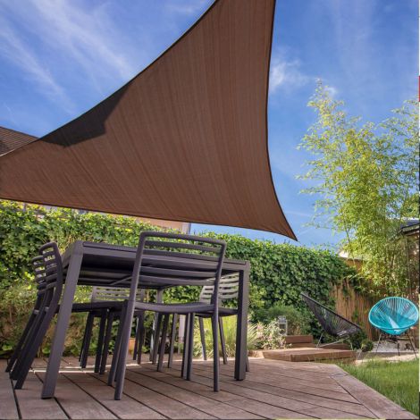 E&K Sunrise 8' x 8' x 8' Sun Shade Sail Turquoise Green Equilateral Triangle Canopy - Outdoor Shade Cloth 180 GSM UV Block Fabric,Curve Edge-Customized
